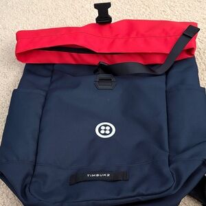 Timbuk2 Navy and Red Roll-Top Daypack